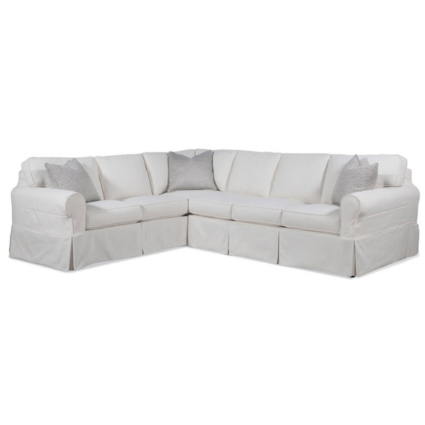 Bedford RSF Two-Piece Corner Sectional Set in Slipcover fabric 0314-93 B