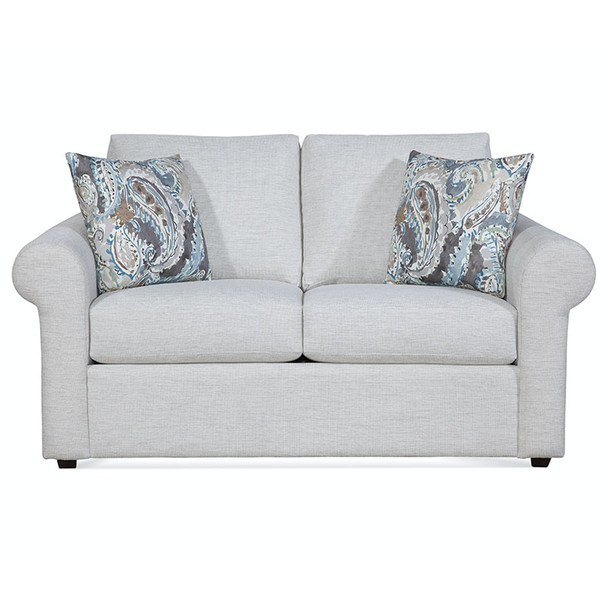 Barrett Loveseat in fabric '317-85 A' and pillow fabric '538-66 I', front
