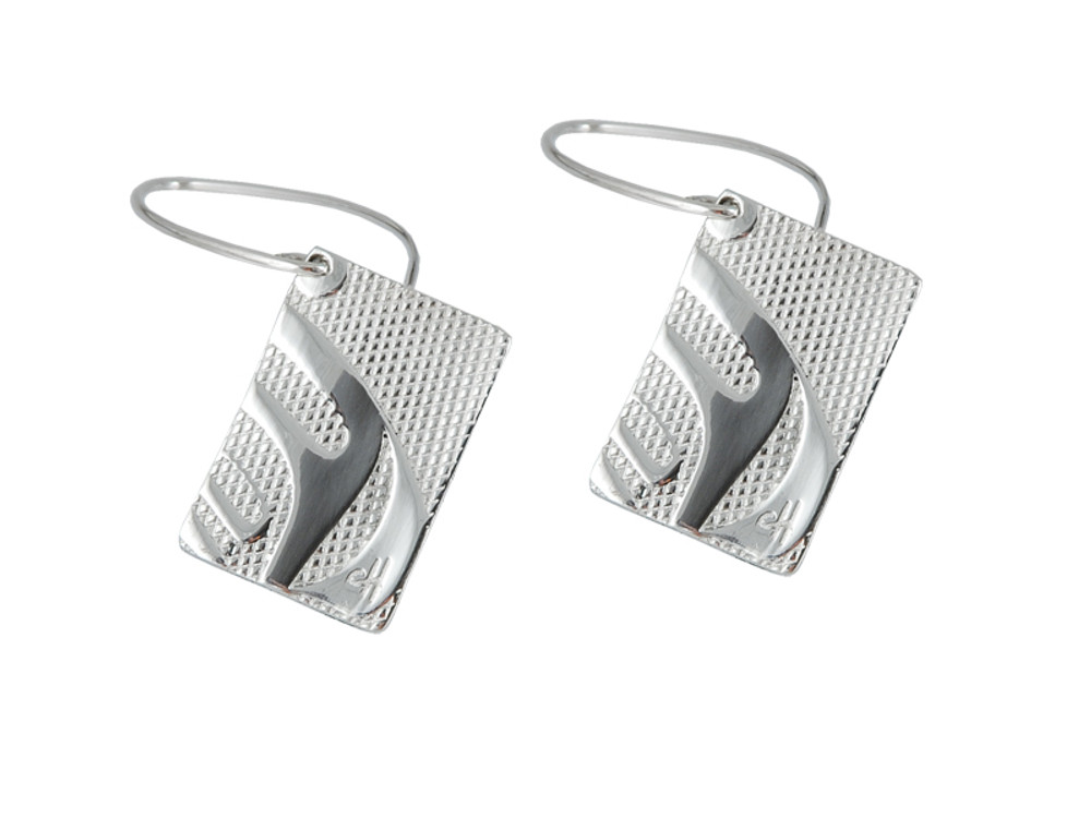Silver Pewter Nexus Earrings Silver Pewter Nexus Earrings