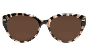 Brown/Alabaster with Tortoise Front - front view with bifocal lens Brown/Alabaster with Tortoise Front - front view with bifocal lens