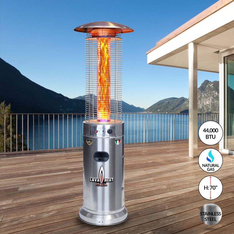 OPUS PRO R-LINE Patio Heater Commercial Flame Natural Gas Stainless Steel 44,000 BTU