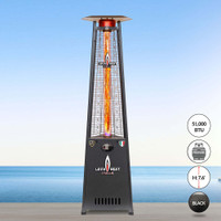 LAVA LITE A-LINE Commercial Flame Propane Patio Heater Hammered Black -  51,000 BTU