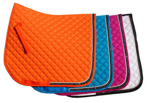Rhinegold Elite Diamante Trimmed Saddle Cloth Rhinegold Elite Diamante Trimmed Saddle Cloth