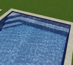 Corner Step with Full Width Bench