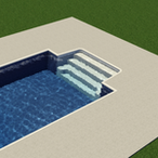 8' Fiberglass Step - Bullnose