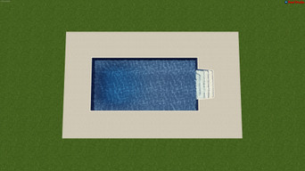 14' x 28' Rectangle, 6" Radius Inground Pool Kit
