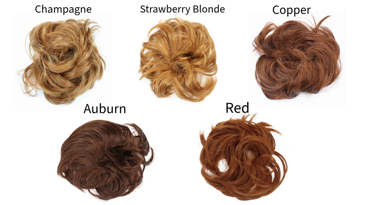 Red Messy Bun Hair Piece Srunchies | Red Hair Bun Extension