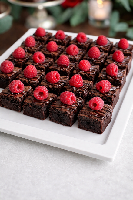Raspberry Brownie Bits