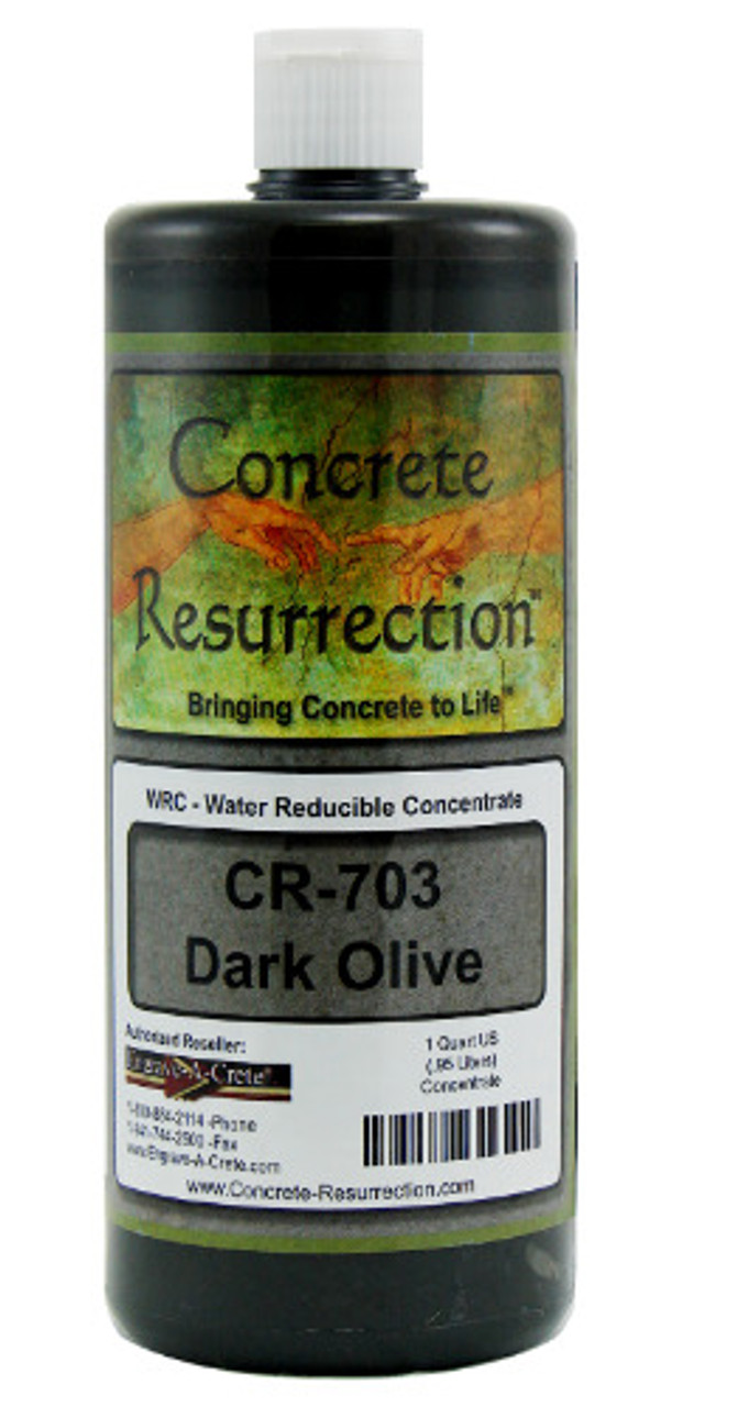 Water Reducible Concentrated (WRC) Concrete Stain - Dark Olive 32oz