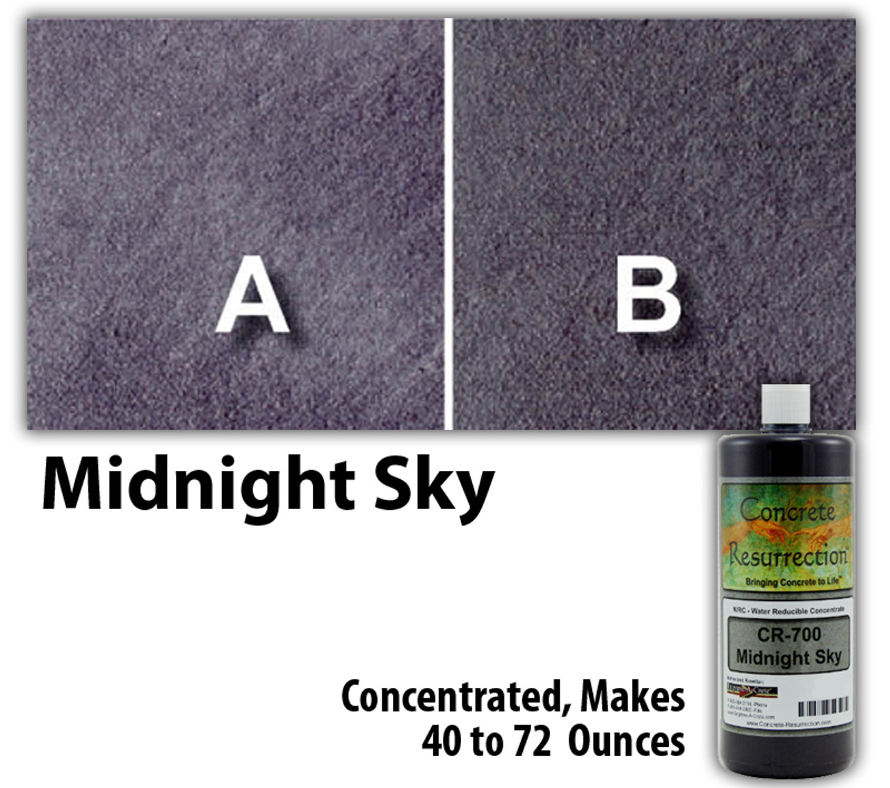 Water Reducible Concentrated (WRC) Concrete Stain - Midnight Sky (Dark Blue) 8oz