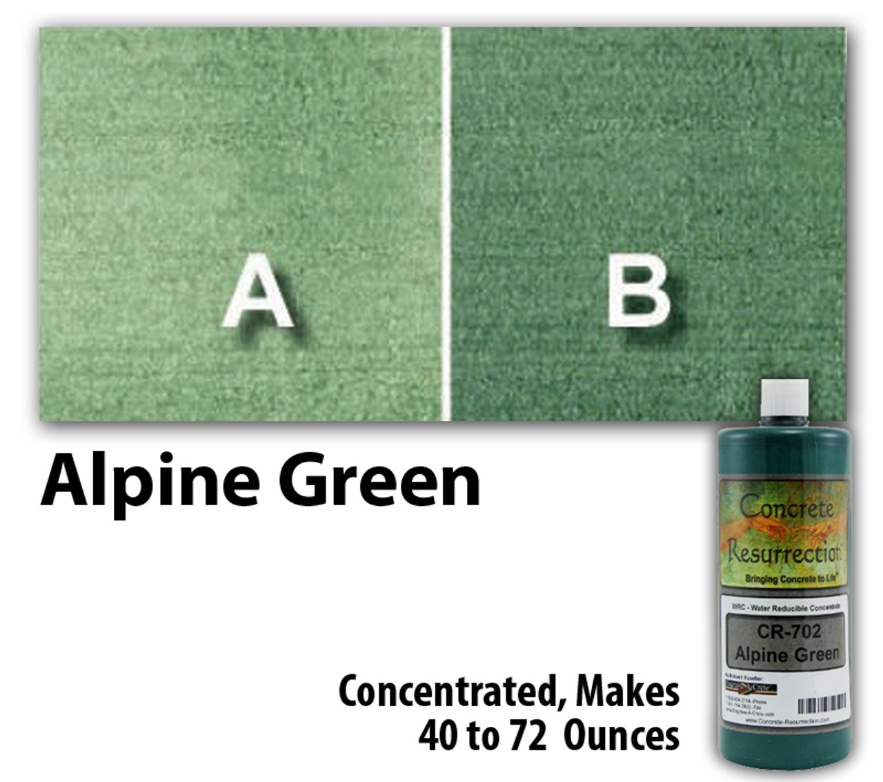 Water Reducible Concentrated (WRC) Concrete Stain - Alpine Green 8oz