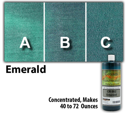 Water Reducible Concentrated (WRC) Concrete Stain - Emerald 8oz