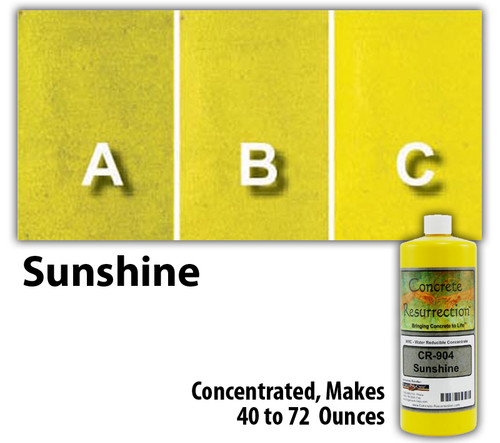 Water Reducible Concentrated (WRC) Concrete Stain - Sunshine 8oz