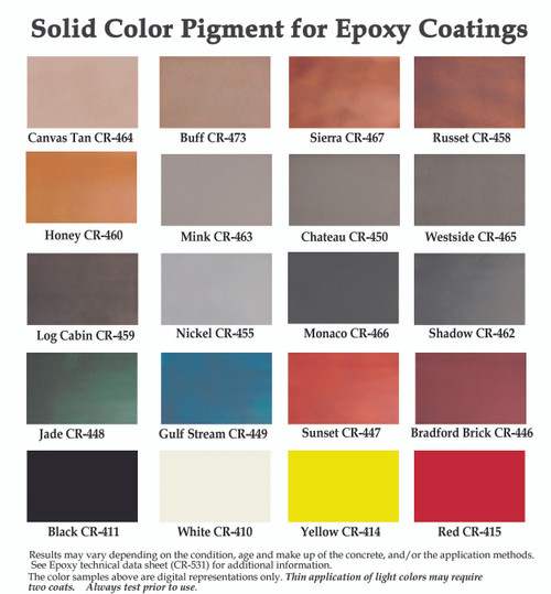 Solid Color Epoxy Pigments