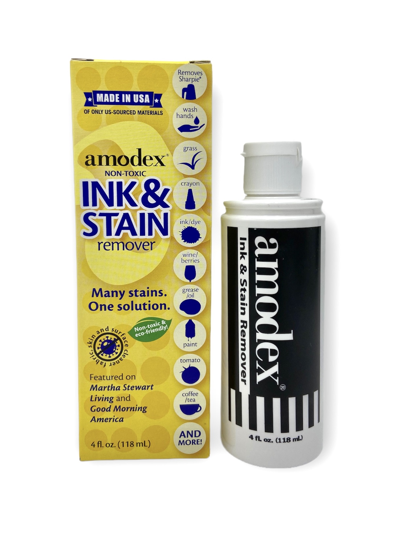 Amodex Ink and Stain Remover liquid solution 4 fl oz Bottle 4 oz-1 pack