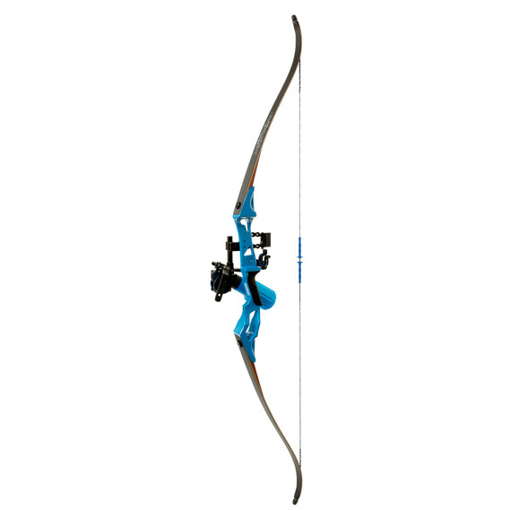 Fin Finder Bank Runner Bowfishing Recurve Package W/winch Pro Bowfishing Reel Blue 35 Lbs. Rh