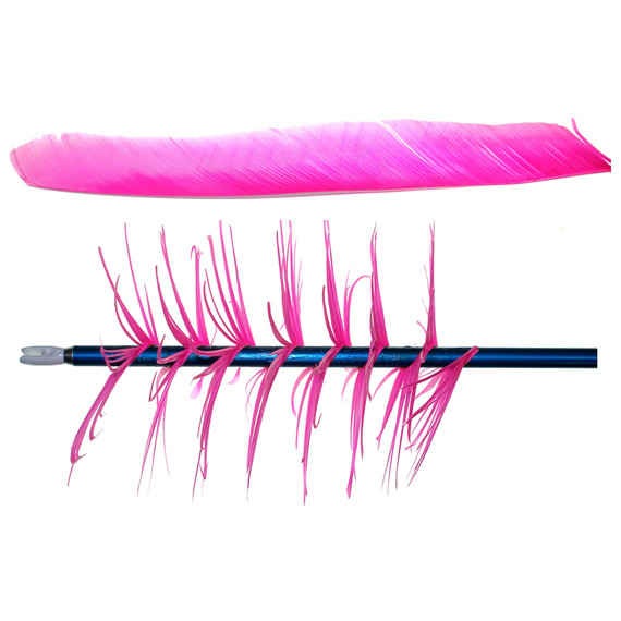 Trueflight Spiral Wrap Flu-flu Feathers Pink Rw 100 Pk.