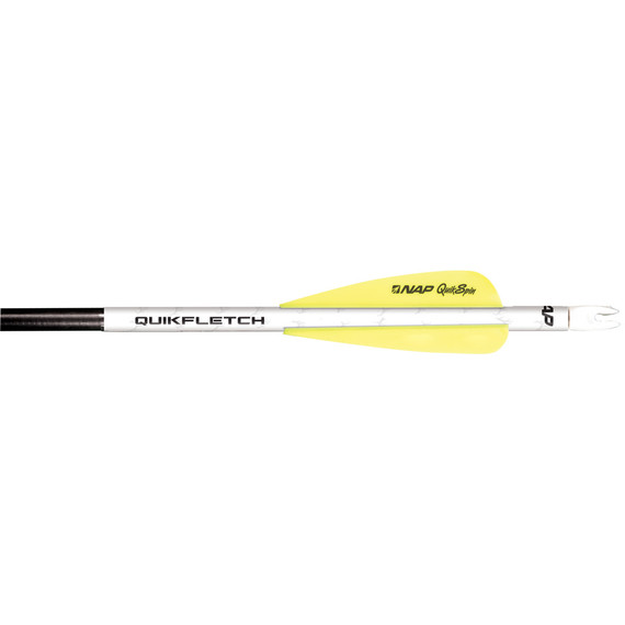 Nap Quikfletch Quickspin Fletch Rap White And Yellow 2 In.