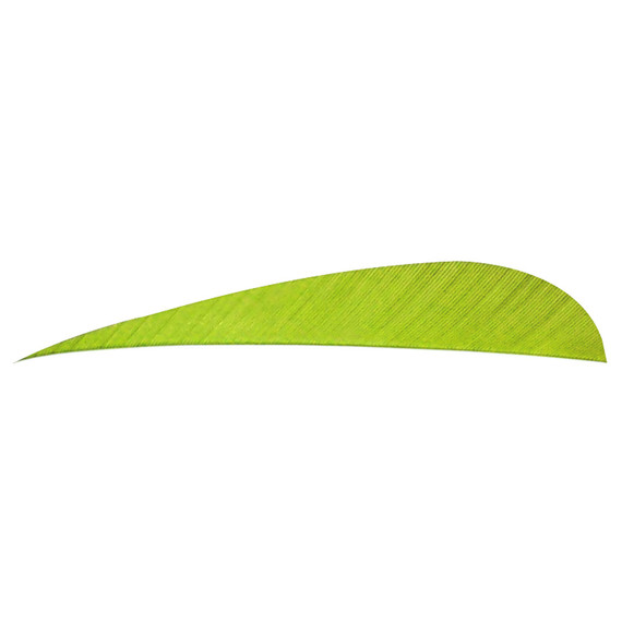 Trueflight Parabolic Feathers Chartreuse 4 In. Lw 100 Pk.