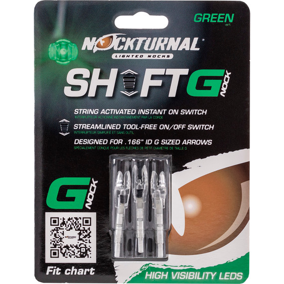 Nockturnal Lighted Nocks Green G 3 Pk. - 1005231