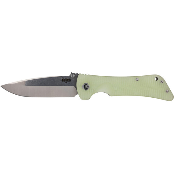 Southern Grind Bad Monkey Folding Knife 4 In.  Drop Point Satin W/jade Ghost Green Handle