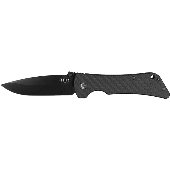 Southern Grind Bad Monkey Folding Knife 4in Emerson Drop Point Satin W/carbon Fiber Handle