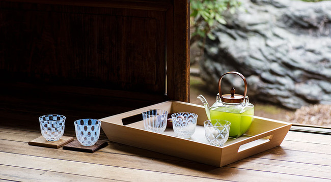 Service à thé japonais bambou blanc