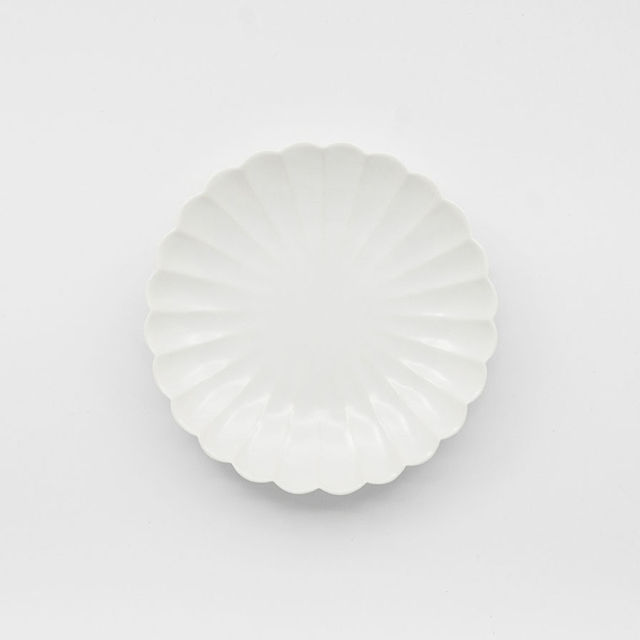 Grande assiette japonaise en porcelaine en forme de chrysanthème Jicon