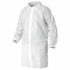 White PE Coated Lab Coats Medium 50/case