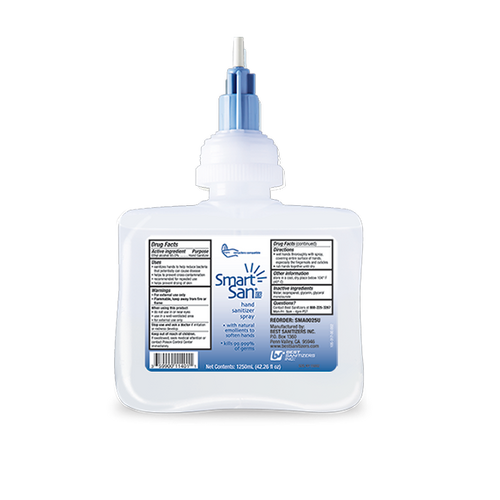 Smart-San ES Hand Sanitizer Spray 65% Ethanol 6x1.25 liter cartridges (Fragrance-Free) Smart-San ES Hand Sanitizer Spray 65% Ethanol 6x1.25 liter cartridges (Fragrance-Free)