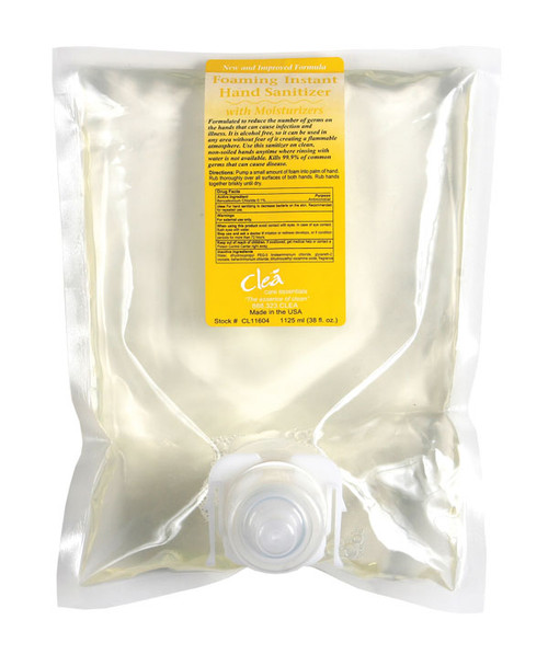 CLEA Alcohol Free Foaming Hand Sanitizer 1125ml 4/case CLEA Alcohol Free Foaming Hand Sanitizer 1125ml 4/case