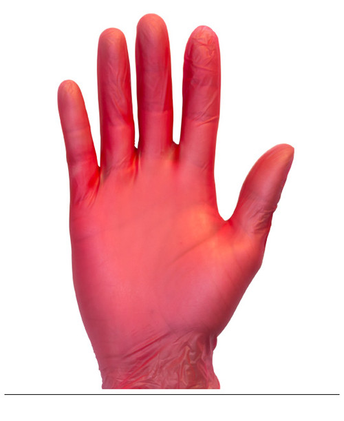 Red Standard Powder Free Vinyl Gloves, 100/BX, 10BX/CS, XL Red Standard Powder Free Vinyl Gloves, 100/BX, 10BX/CS, XL