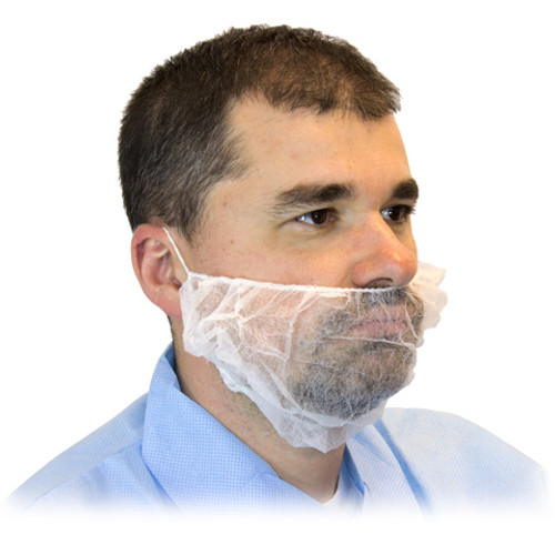 PolyPro Beard Cover, White, 1000/cs