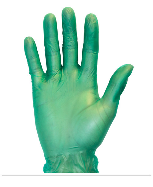 Green Standard Powder Free Vinyl Glove-Medium  100/BX 10BX/CS