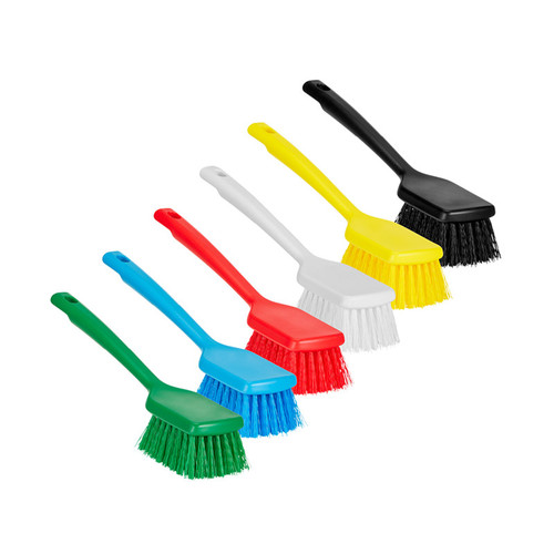 ColorCore 12" Short Handle Scrubbing Brush, Stiff