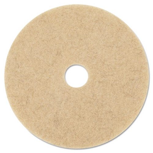 Ultra High-Speed Natural Blend Floor Burnishing Pads 3500, 27" Diameter, Tan, 5/Carton