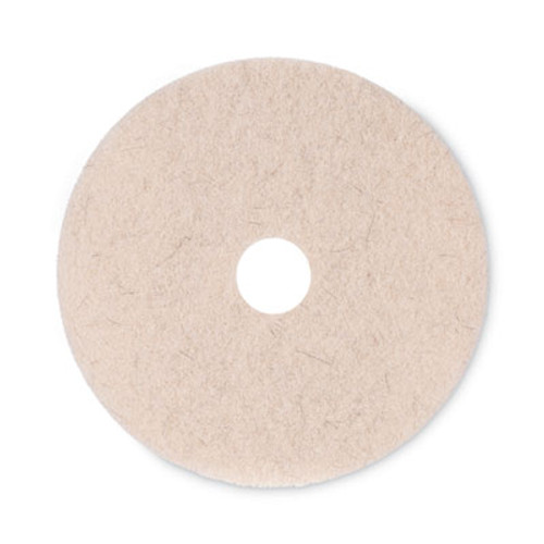 Natural Hog Hair Burnishing Floor Pads, 20" Diameter, Tan, 5/Carton