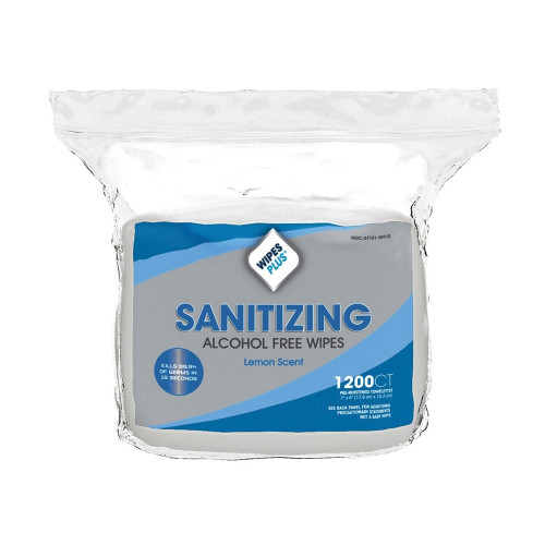 Hand Sanitizing Alcohol Free Wipe, Refill Bag 1200ct, 4/cs