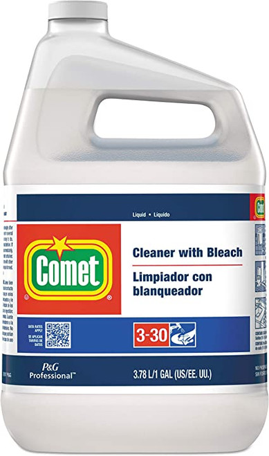 Comet Cleaner with Bleach, Liquid, One Gallon Bottle, 3/Carton