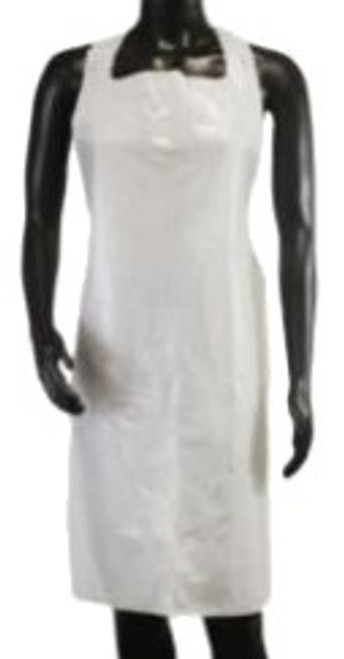 White Polyethylene Aprons .04mm Smooth, 28 x 60, 100/Bag, 5 Dispenser Bags/Case White Polyethylene Aprons .04mm Smooth, 28 x 60, 100/Bag, 5 Dispenser Bags/Case