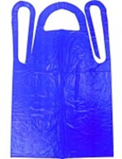 Blue Polyethylene Aprons, .04mm Smooth, 28 x 46, 100/Bag, 5 Dispenser Bags/Case