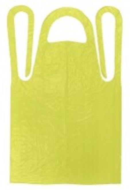 Yellow Polyethylene Aprons, .02mm Smooth, 28 x 46, 100/Bag, 10 Dispenser Bags/Case