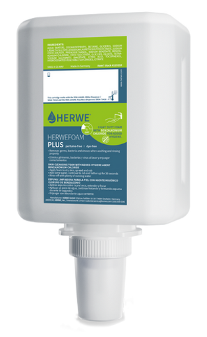 HERWEFOAM PLUS Light-duty Antibacterial Foam Hand Soap 2000ml; 4 bottles/cs. HERWEFOAM PLUS Light-duty Antibacterial Foam Hand Soap 2000ml; 4 bottles/cs.