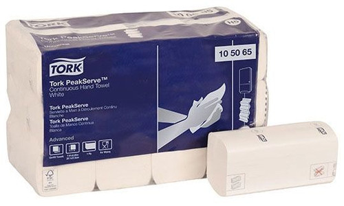 PeakServe Hand Towel, 7.91 x 8.85, White, 410 Wipes/Pack, 12 Packs/Carton