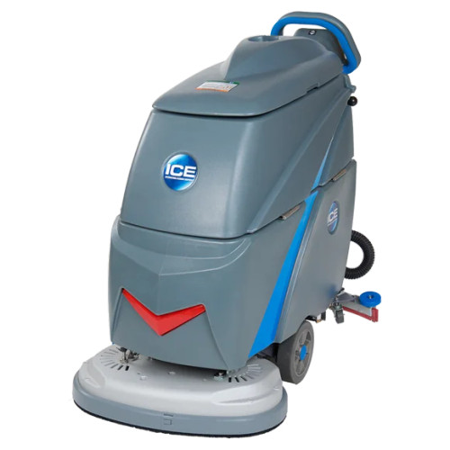 i24BT: 24" Walk Behind Traction-Drive Scrubber, 15 Gal Tank, Batteries Included