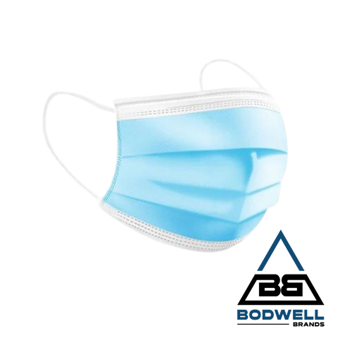 Pleated Ear Loop Mask, 3-Ply, Blue, 50/Box Pleated Ear Loop Mask, 3-Ply, Blue, 50/Box