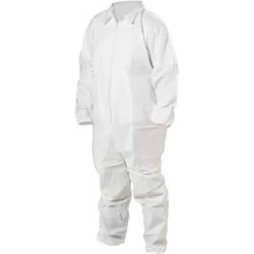 Coveralls, Keyguard, Elastic Wrists, Zipper Front, Large, 25/cs Coveralls, Keyguard, Elastic Wrists, Zipper Front, Large, 25/cs