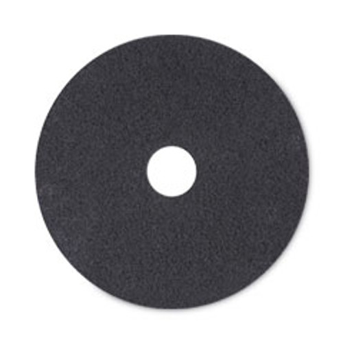 High Performance Stripping Floor Pads, 20" Diameter, Black, 5/Carton