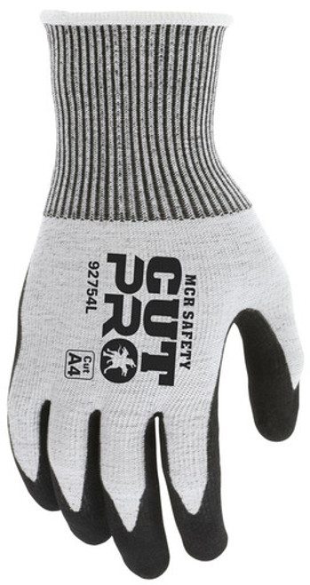 CutPro Work Gloves 13-Gauge A4 Cut Resistant HyperMax Shell Double Coated Black Nitrile, 1 Dozen, Medium