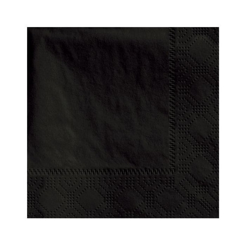 Hoffmaster Beverage Napkin 9.5" x 9.5" Open, 4.75" Folded, Black, Tissue, (1000 per Case)